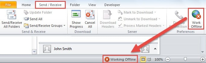  Work Offline