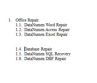 Unify Two Lists with Different Formats by Using "Multilevel" Option