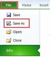 Save As