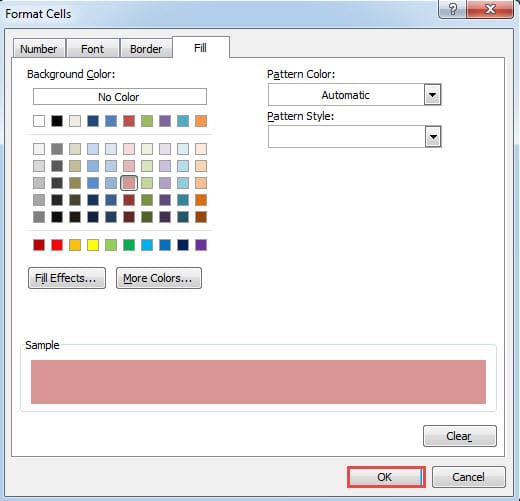 Format Cells