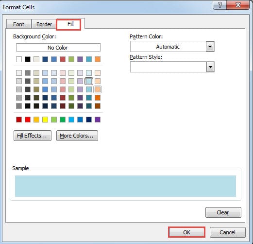 Format Cells