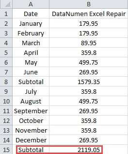 Input Subtotal