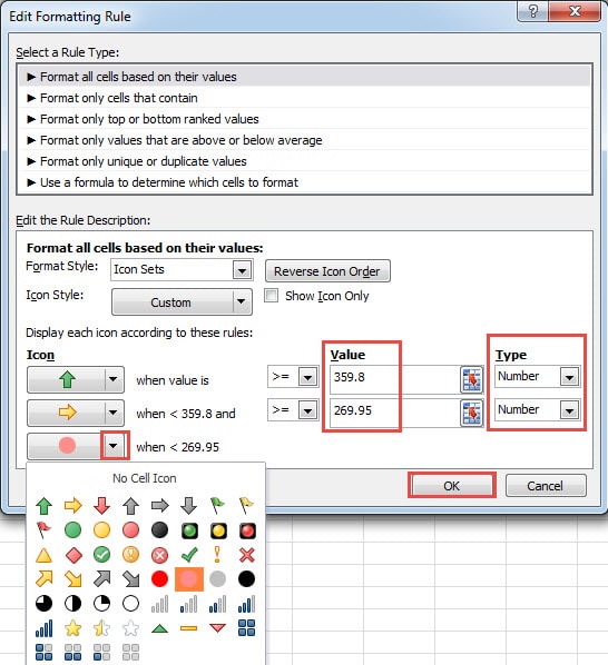 Edit Formatting Rule