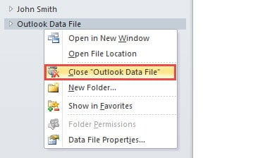 Close Outlook Files