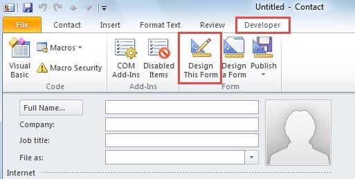 Design Contact Form