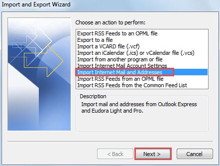 import contacts to outlook express