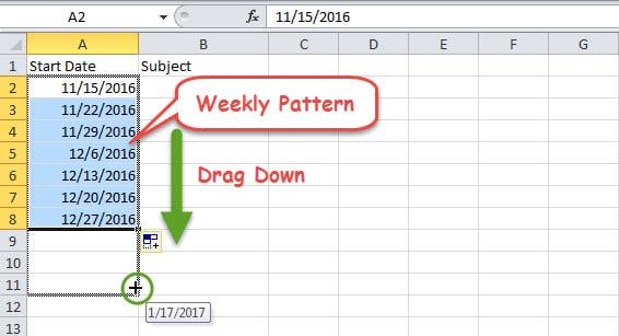 Weekly Pattern