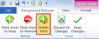 Click "Delete Mark"