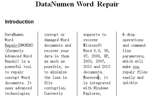 Columns with Line between