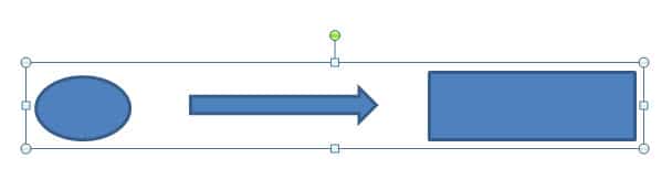 Effect of Grouping Shapes by Selecting them One by One