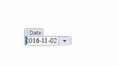 Effect of Inserting a Date Content Control