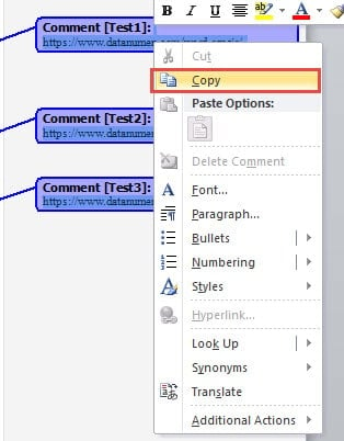  Clic droit - Choisissez "Copier"