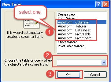 Select Autoform And The Query Or Table