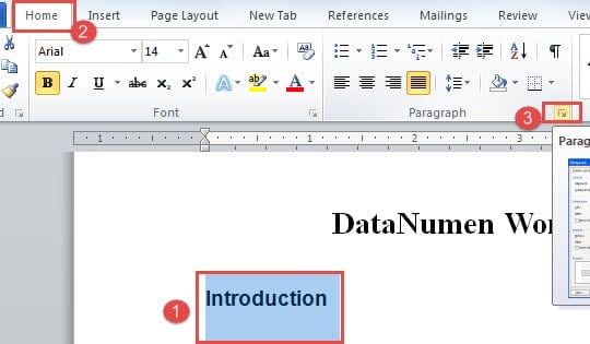 how to indent right margin in word