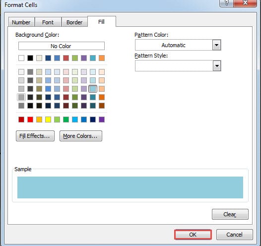 Format Cells