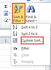 Custom Sort