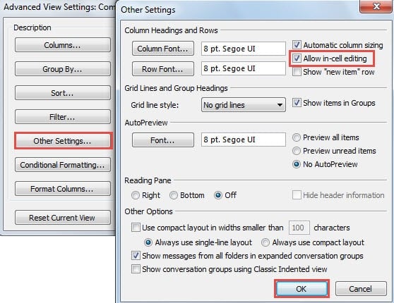 Allow In-Cell Editing