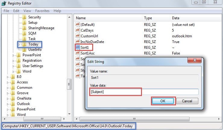 Change Sort1 Value Data