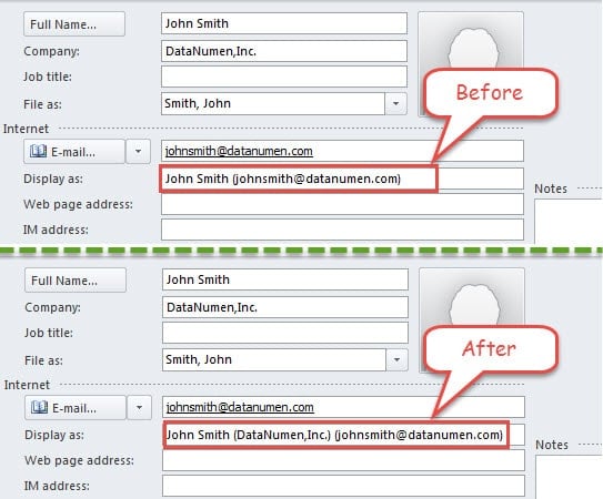 Change the Email Display Name Formats of All Your Contacts