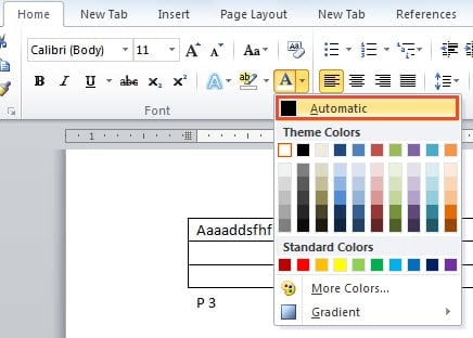 Choose a New Font Color