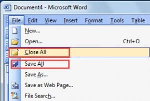 2 Ways to Quickly Save or Close All Open Word Documents