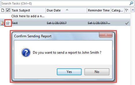 Confirm Sending Report