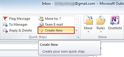 Create a New Quick Step