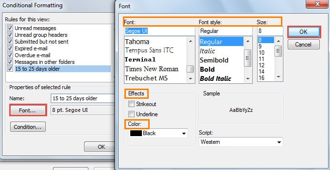 Customize the Fonts