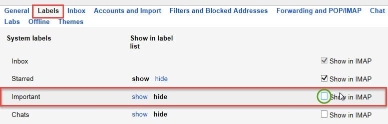 Disable “Important” Folder in Gmail
