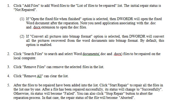 Effect of Converting the Whole Document