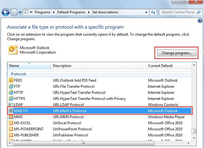 Ensure the Default Mailto Protocol Handler in Windows