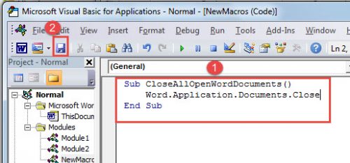 2 Ways to Quickly Save or Close All Open Word Documents