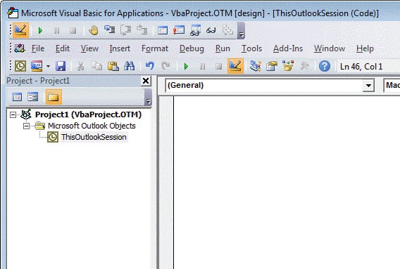 Vba outlook. Кодировка в редакторе vba. Аутлук 2016 редактор ВБА. VBSCRIPT Outlook. Команда запустить макрос в vba.