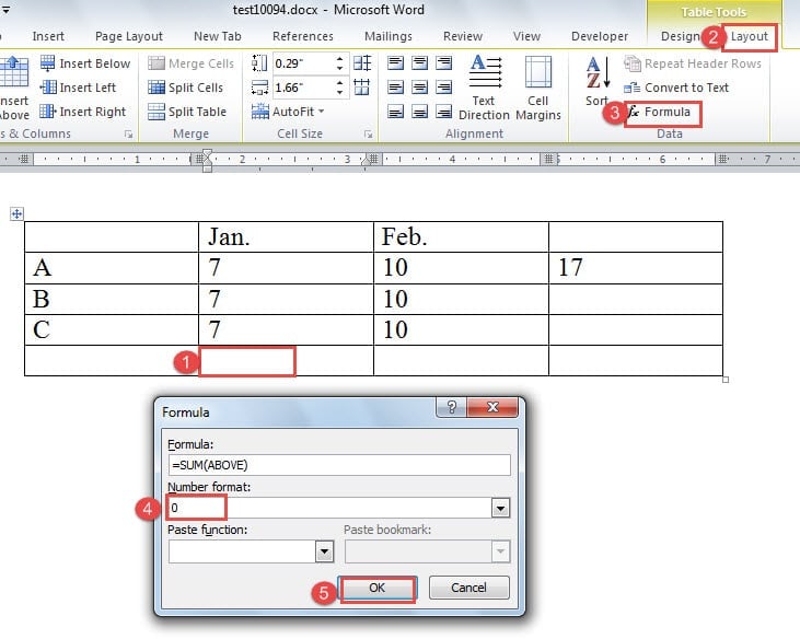 To Sum a Column of Numbers