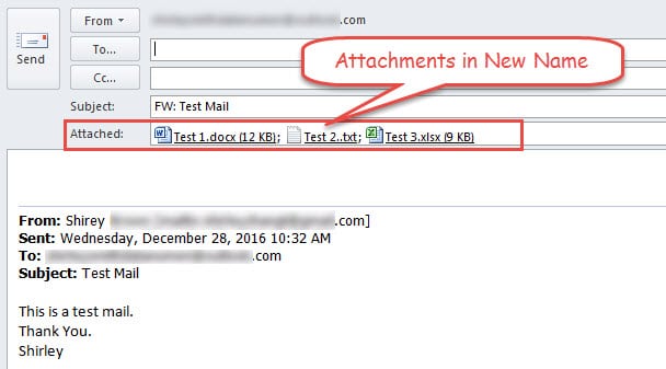 Attachments in New Name
