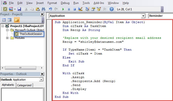 Auto Assign the Task VBA Codes