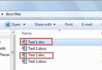 Convert docx Files to doc Files