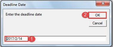 Enter Date ->Click "OK"