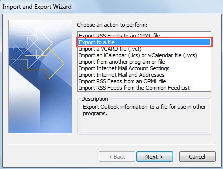 Export to a file