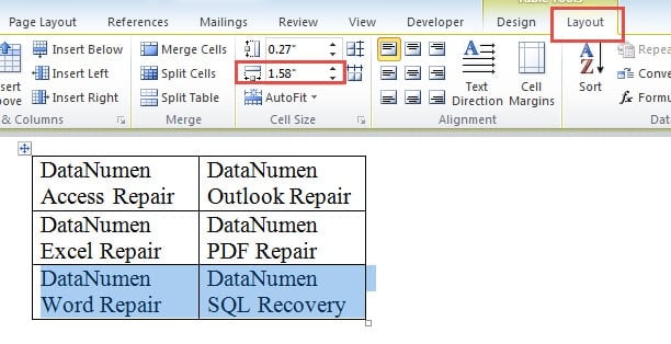 Click "Layout"->Check the Column Width