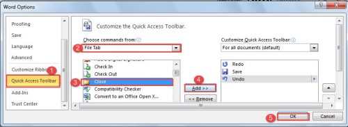 How To Close A Document Without Exiting Word