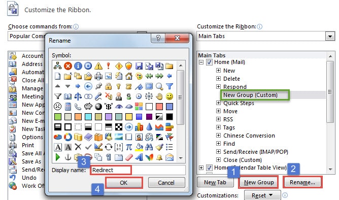 Create a New Group in Ribbon