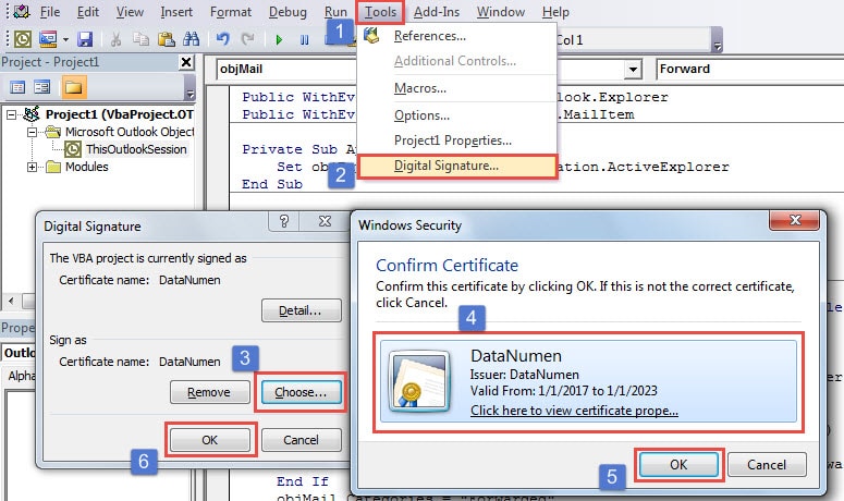 Digitally Sign the New VBA Project