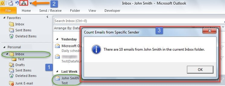 Get the Total Count of Emails from a Specific Sender in a Certain Mail Folder