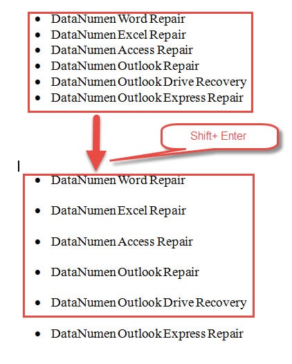 Press "Shift+ Enter"