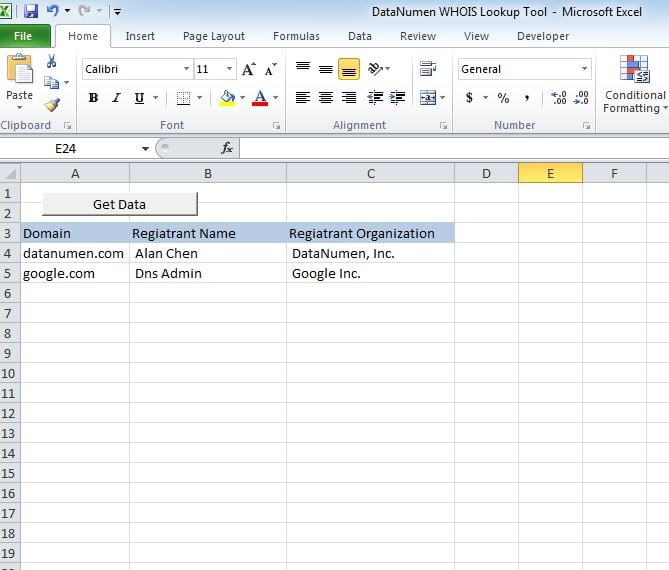 Add Domains In The Column A And Run The Macro