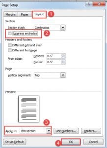 adding endnote to word