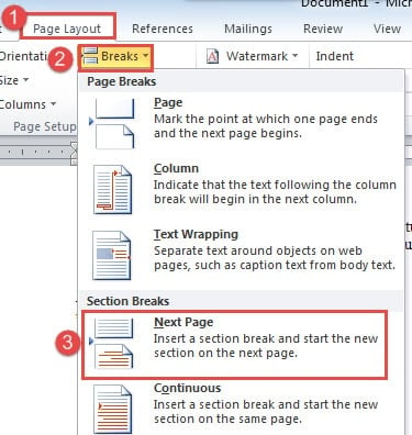 how to add another page in word document