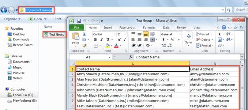 add members to outlook contact group from excel