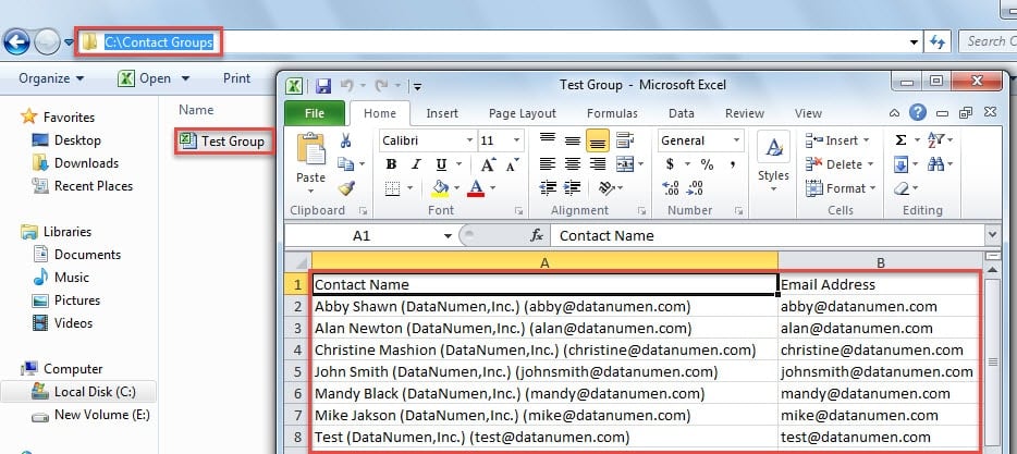 Extracted Members in the Excel via Outlook VBA